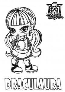 Dibujo para colorear a baby Draculaura