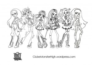 Dibujo de las chicas Monster High - Primera Edición