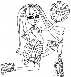 Dibujo de Cleo vestida de animadora