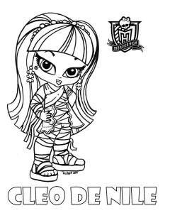 Dibujo para colorear y pintar de Cleo de Nilo baby