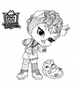 Dibujo para colorear de baby Howleen Wolf