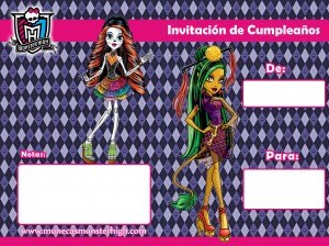 Invitación de cumpleaños de Jinafire y Skelita