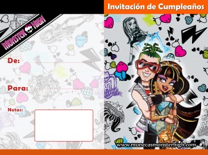 Invitación de cumpleaños para imprimir de Cleo y Deuce