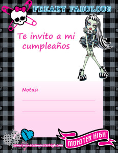 Invitación de cumpleaños de Frankie Stein