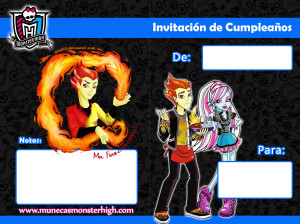 Invitación de cumpleaños de Heath Burns y Abbey Bominable