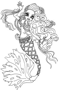 Dibujo para colorear de Sirena Vonboo