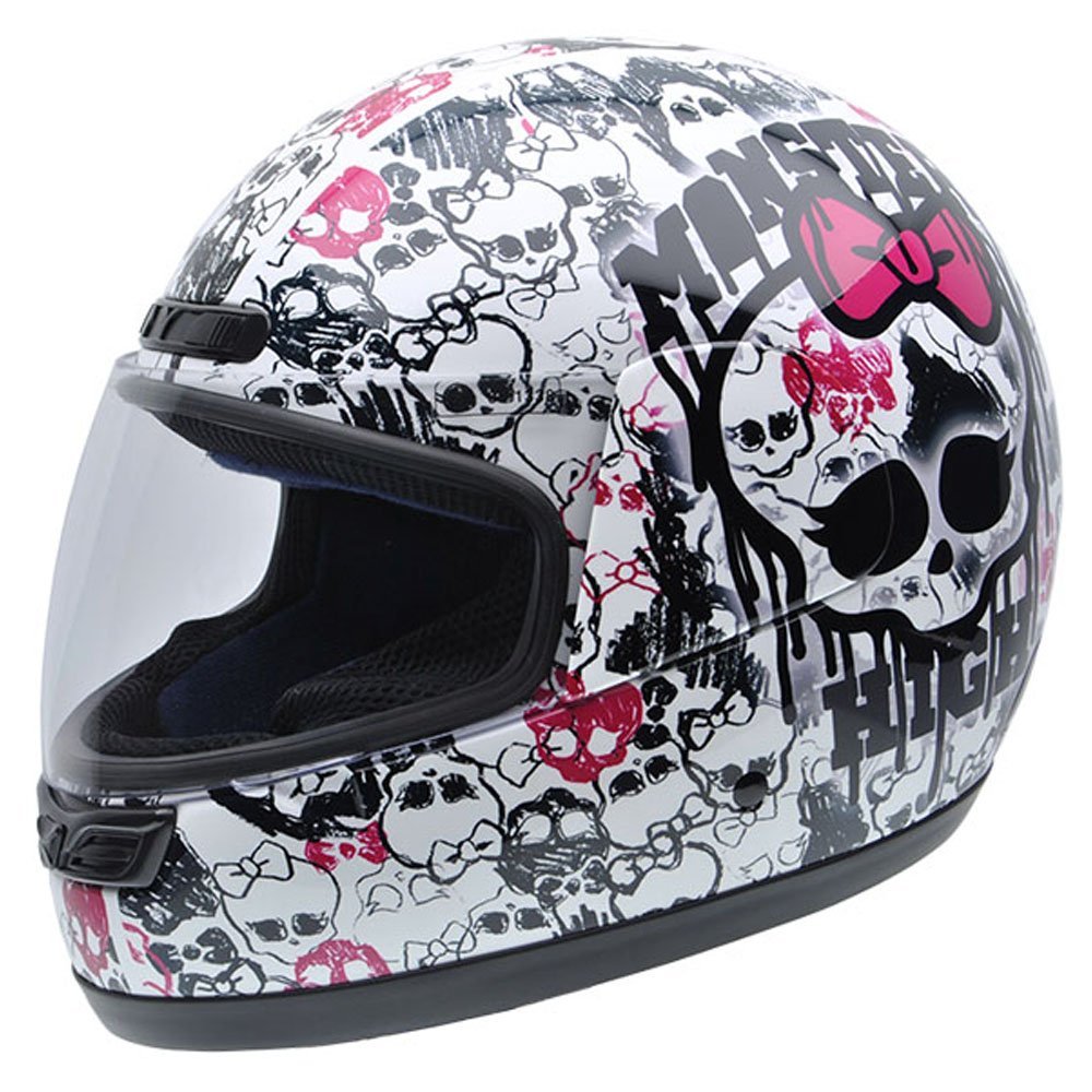 Casco diseño skulls, calaveras de las Monster High