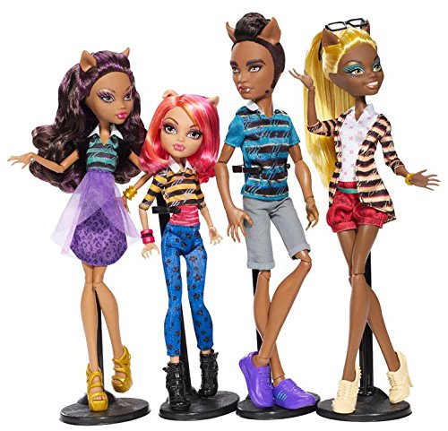 Comprar el Pack Hermanos Wolf: Clawdeen Wolf, Howleen Wolf, Clawd Wolf y Clawdia Wolf