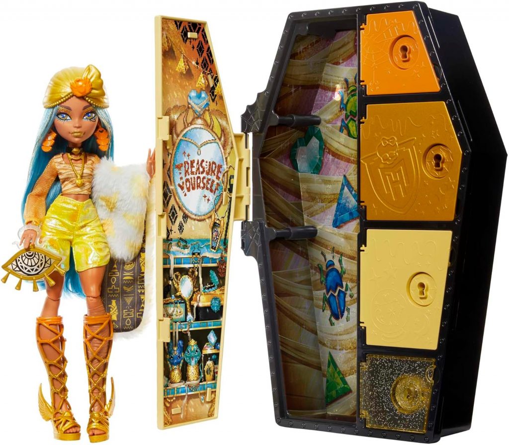 Cleo de Nile Skulltimate Secrets con armario y 15 accesorios sorpresa de moda